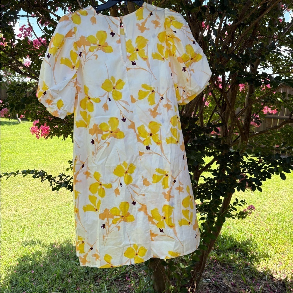 A New Day Yellow and Cream Floral Dress - Picture 7 of 9